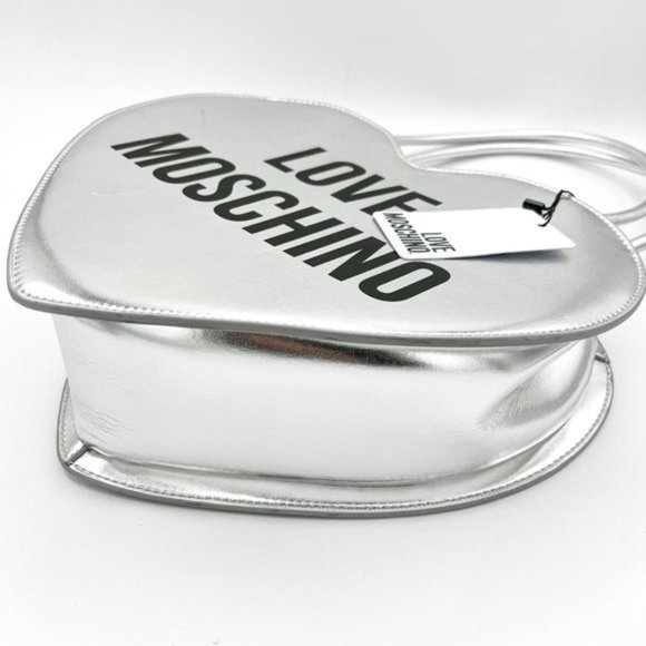 LOVE MOSCHINO Metallic Heart Top Handle Bag - Picture 3 of 6